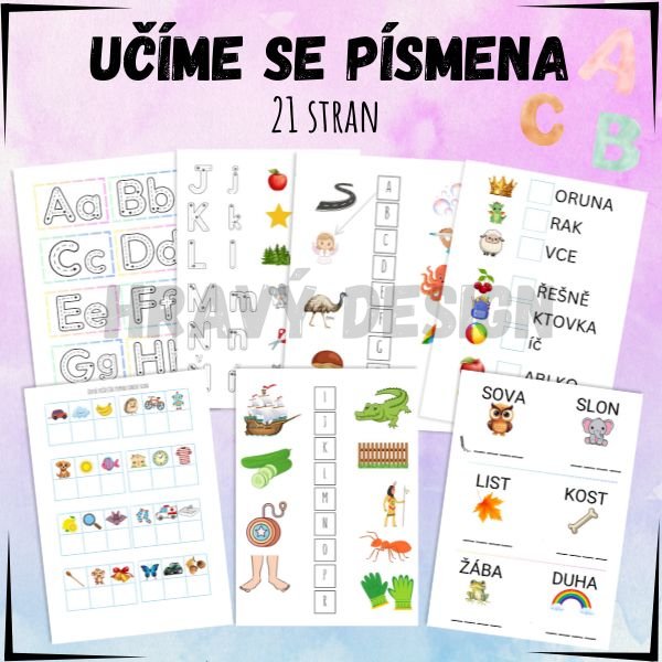 Foto: Učíme se písmena - pracovní listy pro děti 