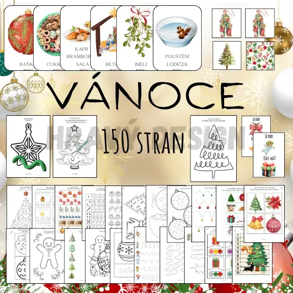Vánoční soubor aktivit pro děti - Hravý Design 