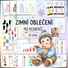 Zimní oblečení - pracovní listy a soubor aktivit pro nejmenší děti - PDF do školky 