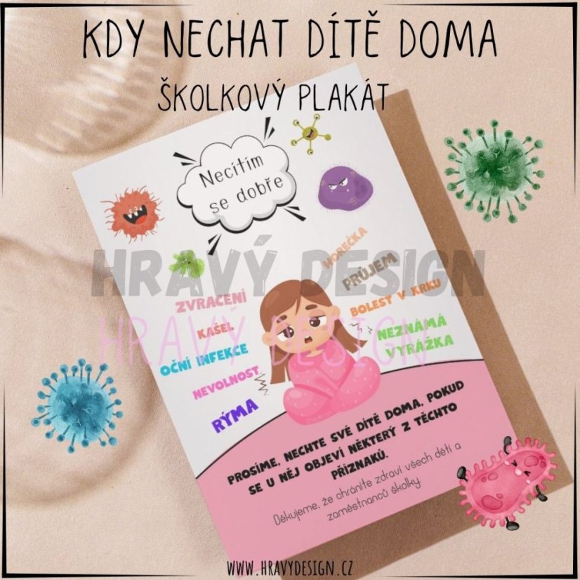 Foto: Kdy nechat dítě doma? Plakát do MŠ