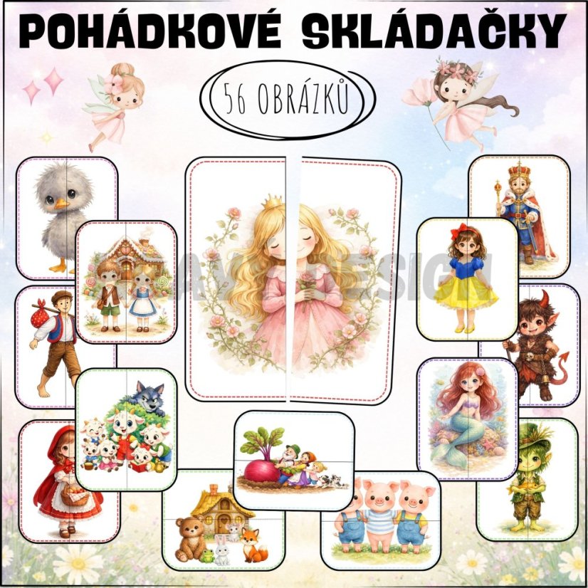 Pohádkové skládačky - PDF aktivity pro děti 