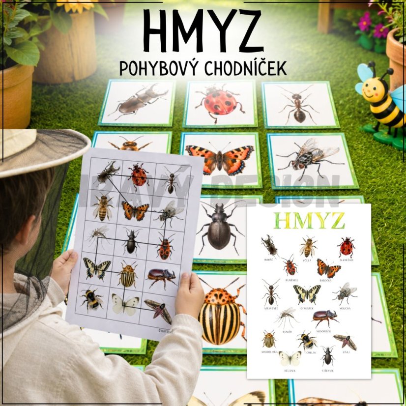 Hmyz - pohybový chodníček - PDF pro děti 