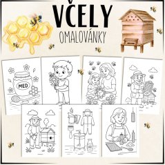 Foto: Včely - Omalovánky