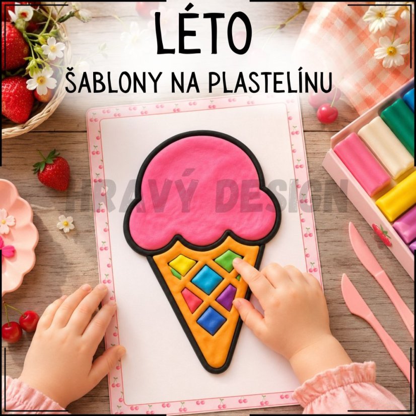 Letní šablony na plastelínu