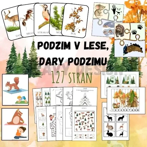 Foto: Podzim v lese pro MŠ - soubor aktivit - Hravý Design 