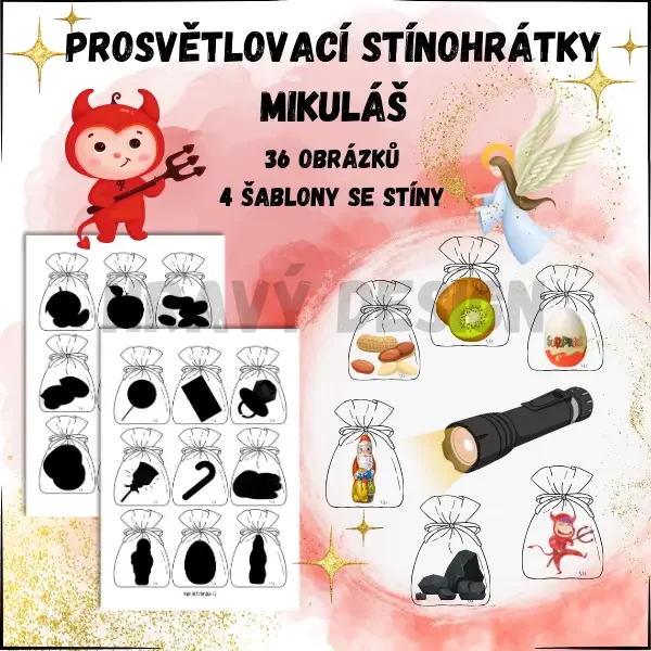 Foto: Prosvětlovací obrázky Mikuláš - stínohry