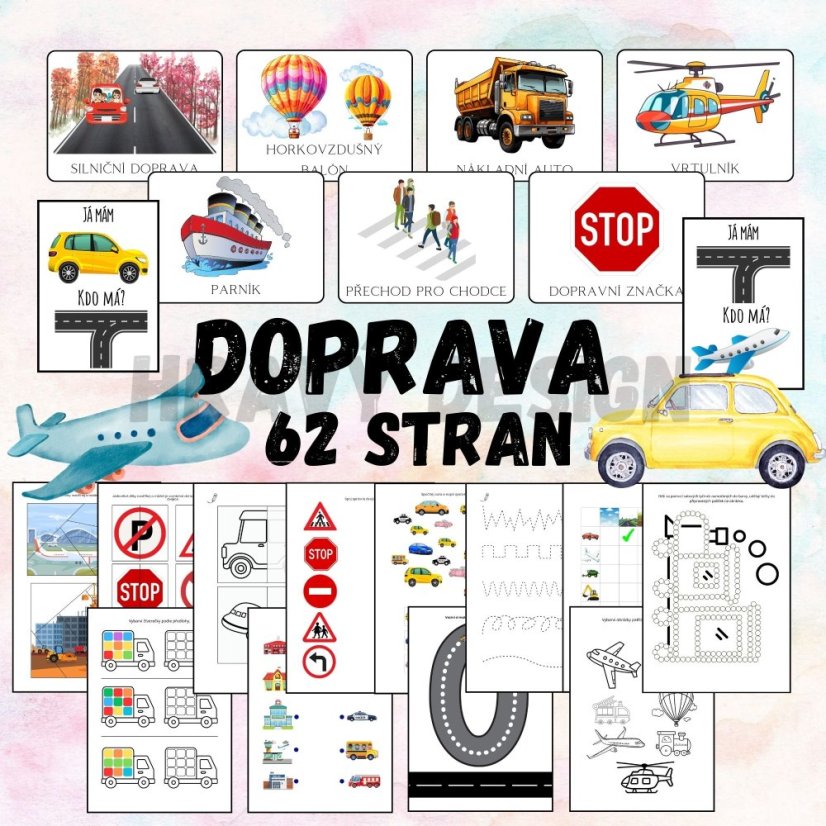 Foto: Dopravní výchova pracovní listy - Hravý Design 