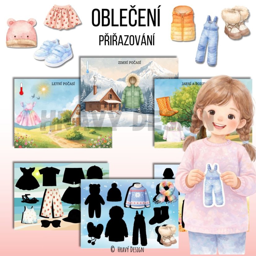 Téma oblečení podle ročního období do MŠ - Výukový materiál PDF 
