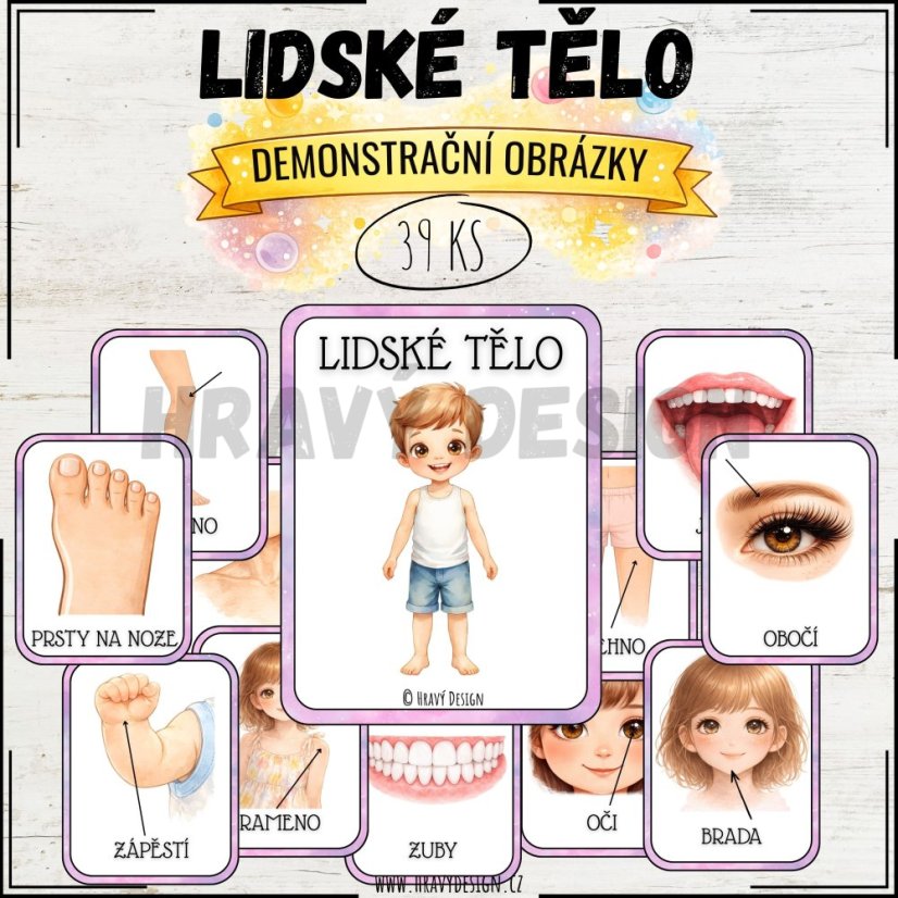 Lidské tělo - demonstrační obrázky pro děti - PDF - MŠ