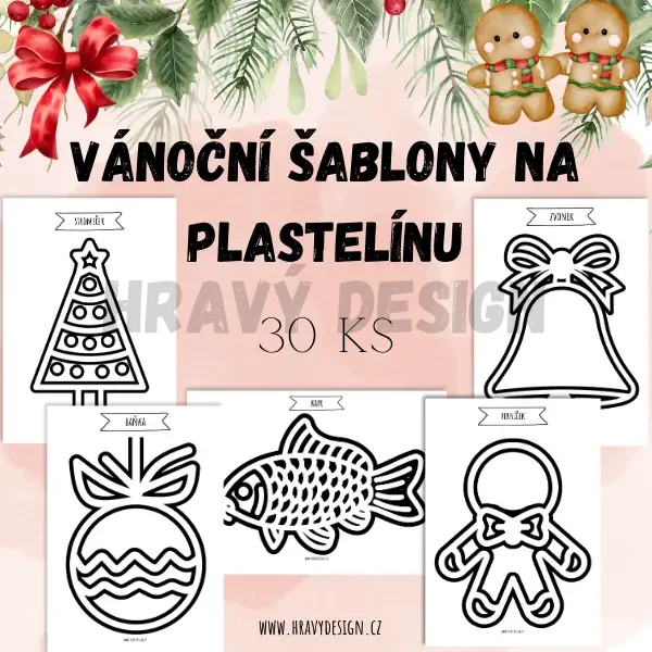 Foto: Vánoční podložky na plastelínu 