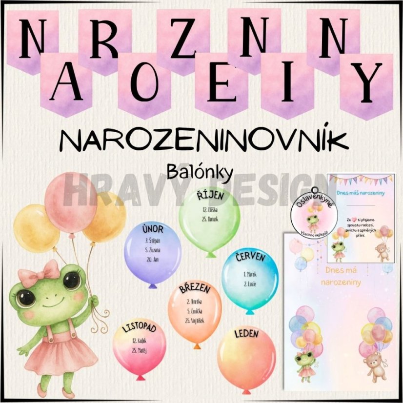 Narozeninovník - Balónky