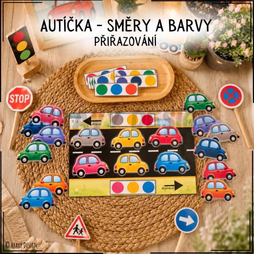 Auta - směry a barvy