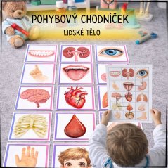 Pohybový chodníček - Lidské tělo - PDF pro MŠ 