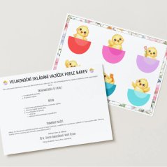 Vajíčka - přikládání podle barev