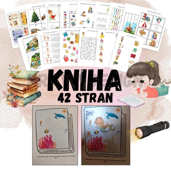 Březen měsíc knihy - pracovní listy pro MŠ | Hravý Design 