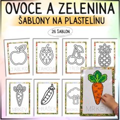 Ovoce a zelenina - Šablony na plastelínu