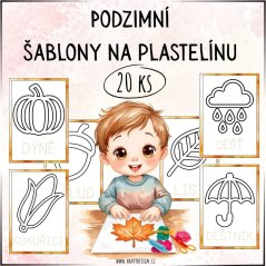 Podzimní šablony na plastelínu
