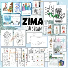 Zima - soubor aktivit a pracovních listů pro děti 
