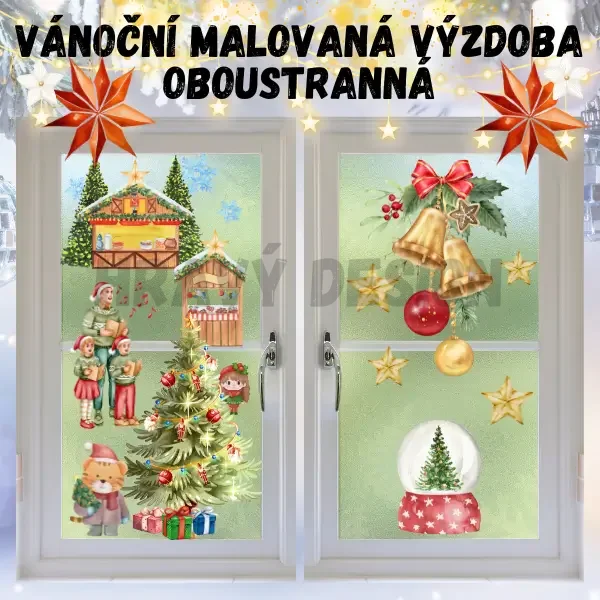 Malovaná Vánoční výzdoba - oboustranná