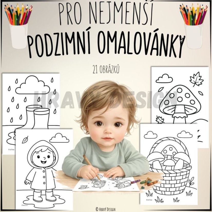 Podzimní omalovánky pro nejmenší