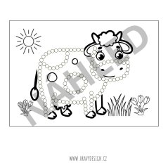 Foto: Ukázka tečkování - kravička 