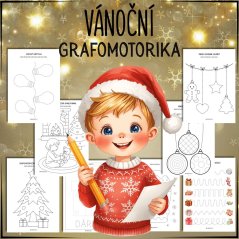 Vánoční grafomotorické pracovní listy pro děti Vánoční grafomotorické pracovní listy pro děti