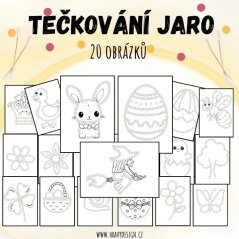 Foto - tečkování vatovými tyčinkami - jaro 
