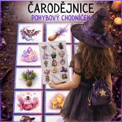 Čarodějnice - pohybový chodníček - Pohybové aktivity pro děti - MŠ 