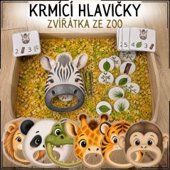 Krmící hlavy - Sensory Play pro děti - PDF 