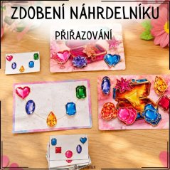 Zdobení náhrdelníku - Den matek, Valentýn - PDF pro děti 