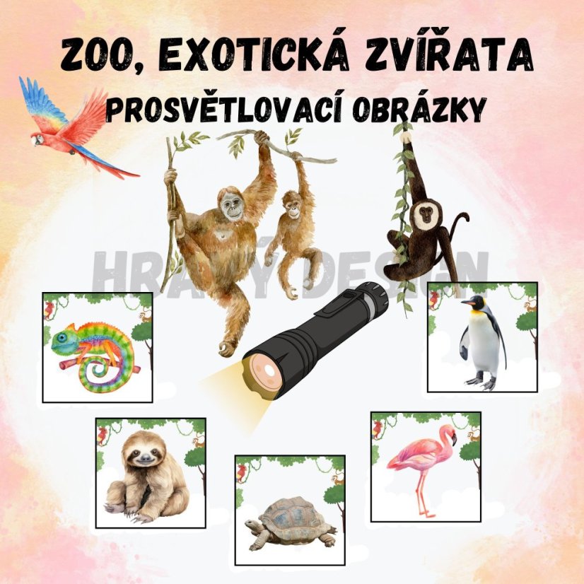 PROSVĚTLOVACÍ OBRÁZKY - EXOTICKÁ ZVÍŘATA, ZOO