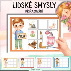 Lidské smysly - přiřazování - PDF pro děti - MŠ Lidské smysly - přiřazování - PDF pro děti - MŠ