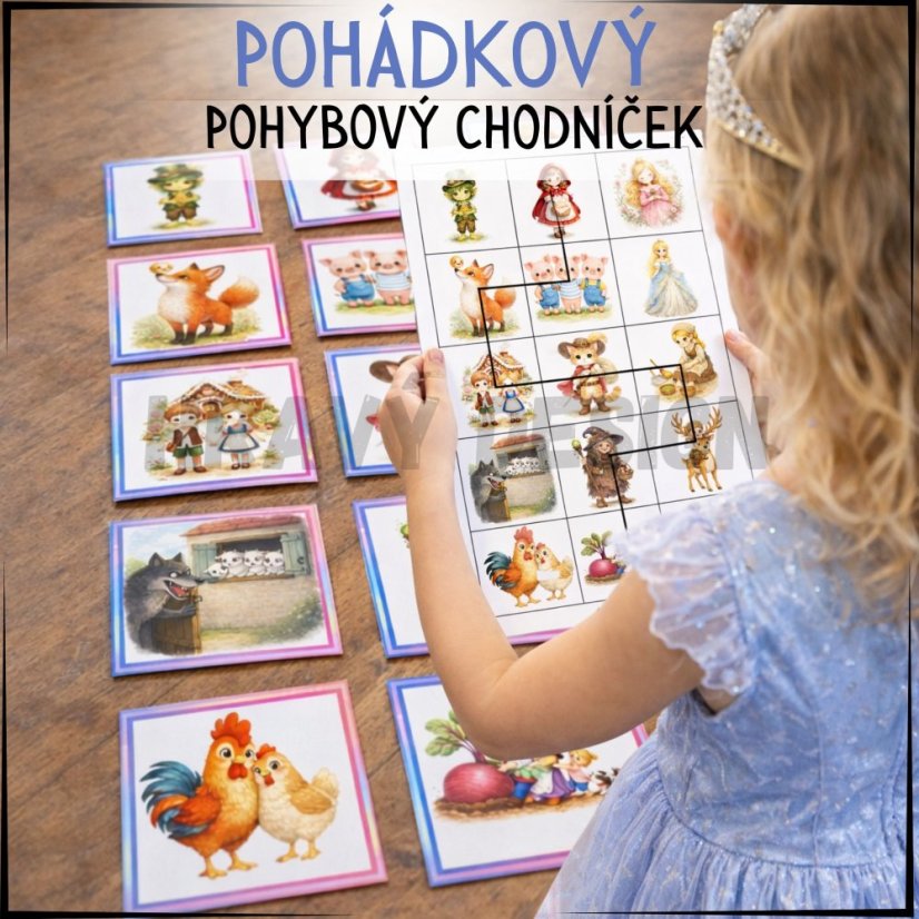 Pohádky - pohybový chodníček - PDF pro děti - MŠ 