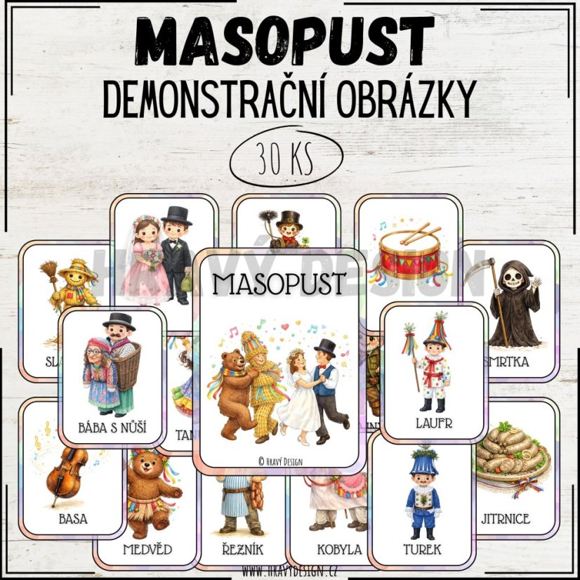 Masopust - demonstrační obrázky - MŠ - PDF