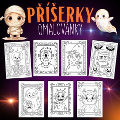 Omalovánky na Halloween - příšerky Omalovánky na Halloween - příšerky