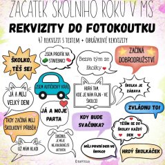 Začátek školního roku ve školce – Rekvizity do fotokoutku