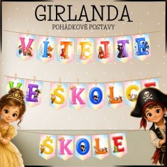 Vítejte ve školce/škole - Girlanda