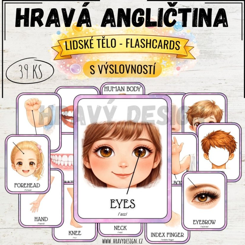 Flashcards s výslovností – angličtina pro MŠ a ZŠ