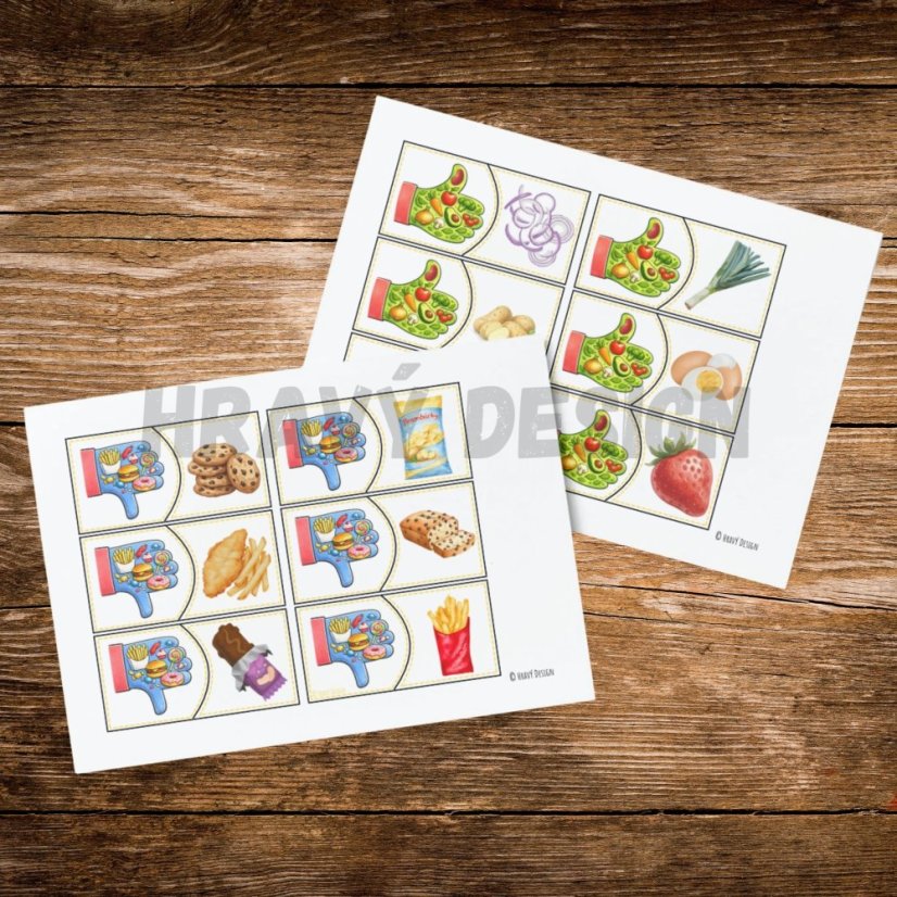 Skládačky - zdravé a nezdravé jídlo