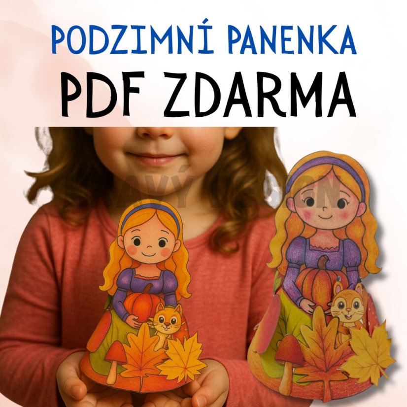 Podzimní panenka - tvoření pro děti zdarma