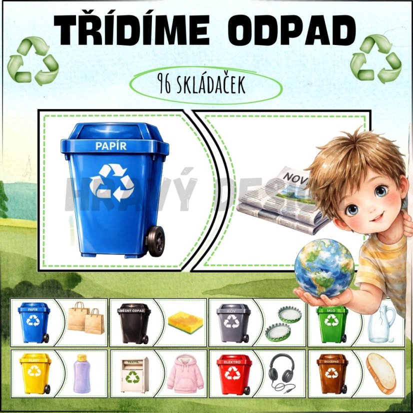 Třídění odpadu, Den Země - skládačky
