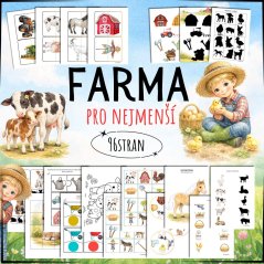 Farma, hospodářská zvířata pro nejmenší - soubor aktivit pro děti od 2 let 