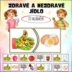 Skládačky - zdravé a nezdravé jídlo