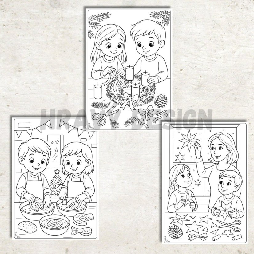 Vánoční omalovánky