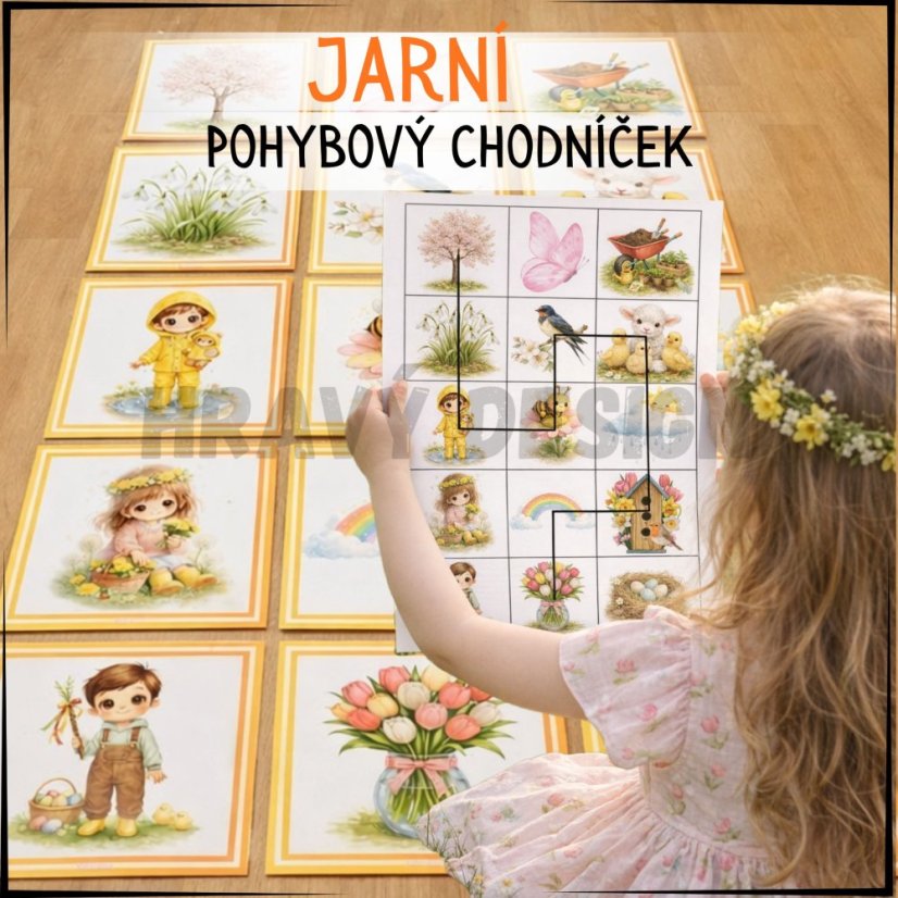 Jarní pohybový chodníček - PDF aktivity pro děti 