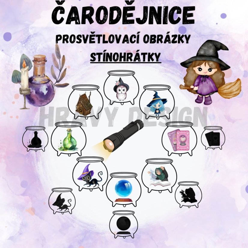 PDF - Prosvětlovací obrázky - čarodějnice MŠ