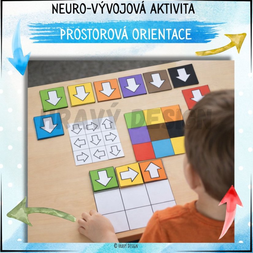 Prostorová orientace - barevné šipky 