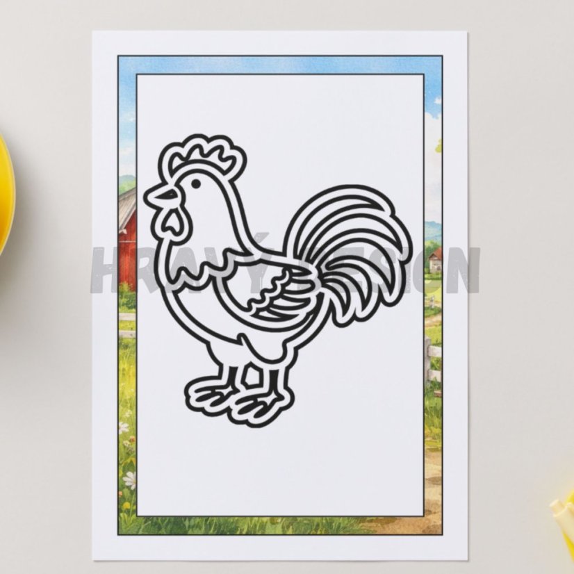 Farma, hospodářská zvířata - šablony na plastelínu