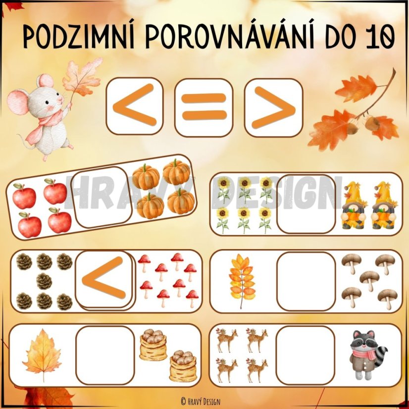 Podzimní porovnávání čísel do 10