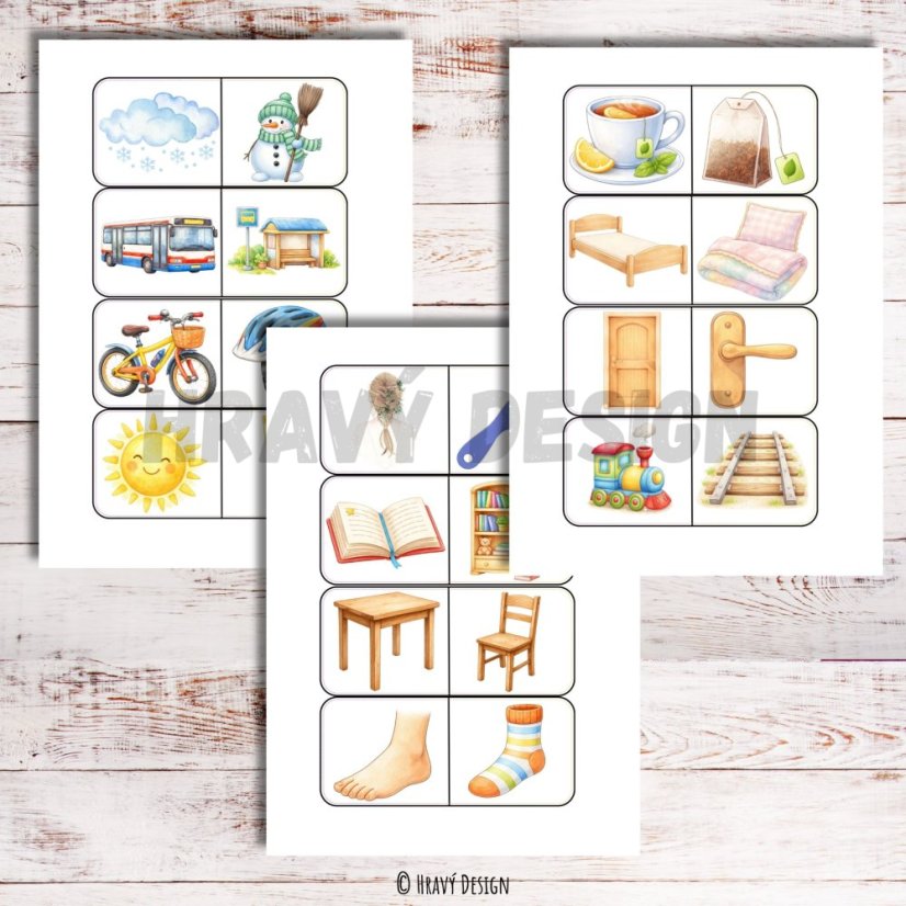 Co k sobě patří? Skládačky